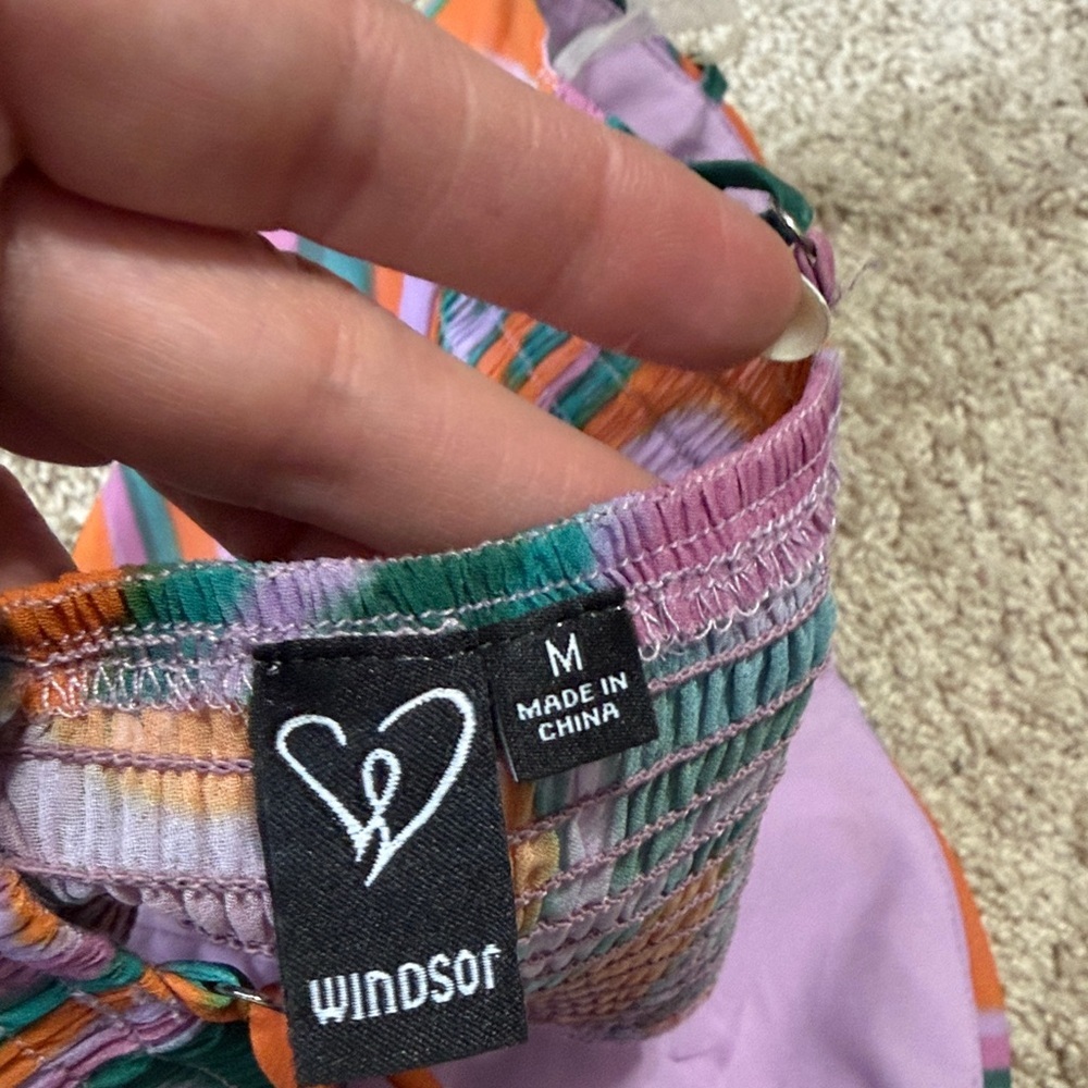 Windsor Silent Disco Swirl Print Corset Top Medium NWT - Picture 5 of 5